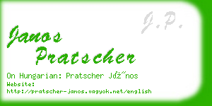 janos pratscher business card